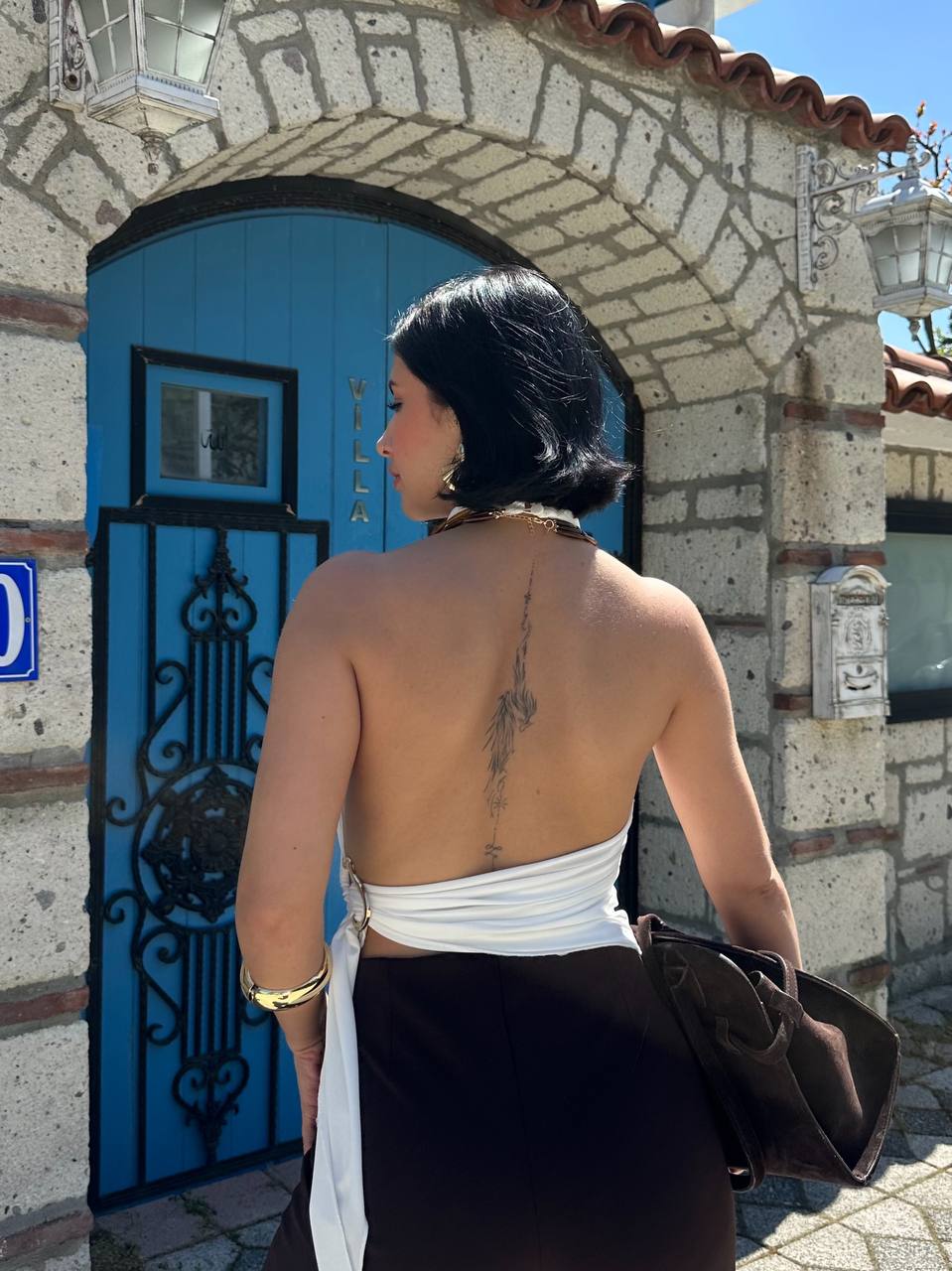 Sırt detaylı bluz